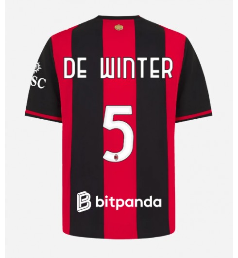 AC Milan Koni De Winter #5 Domácí Dres 2026-27 Krátký Rukáv AC Milan Koni De Winter #5 Domácí Dres 2026-27 Krátký Rukáv